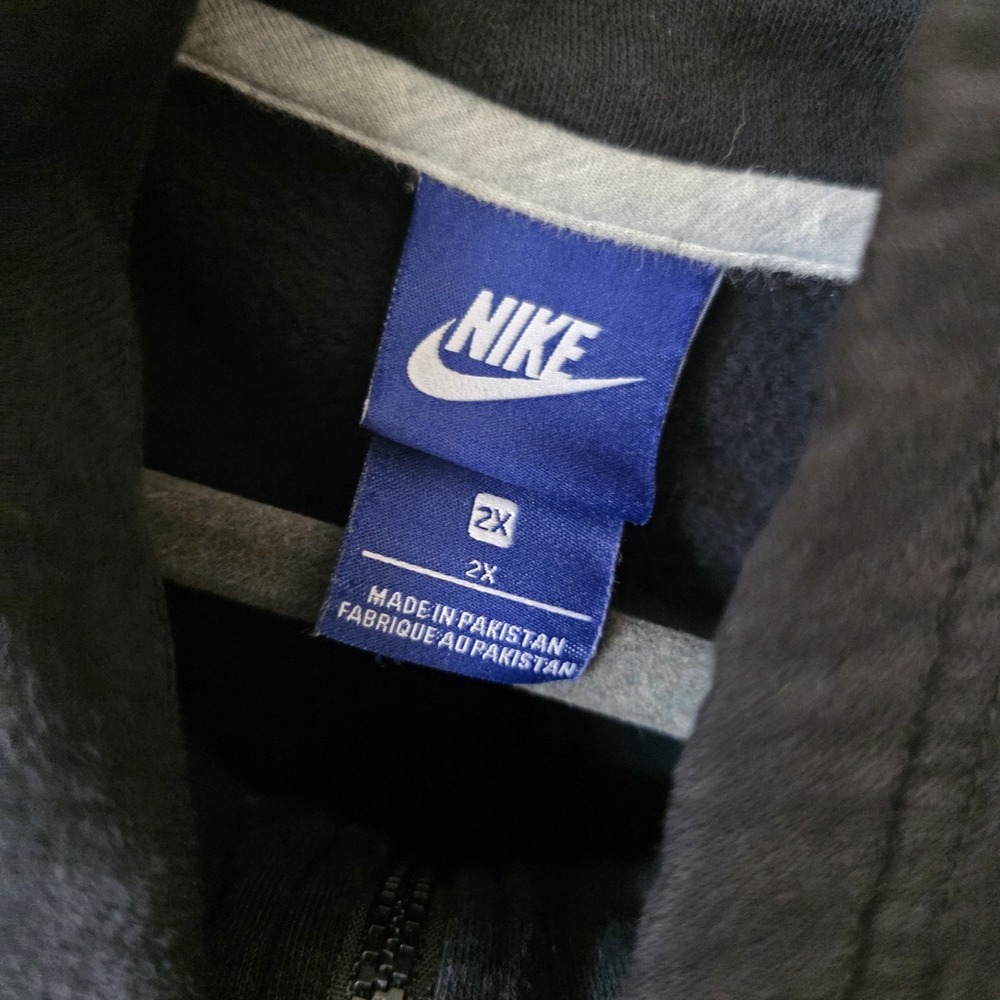 Nike Sweatshirt Women's Size 2X Black Funnel‎ Neck Zippered Jacket Activewear - Picture 3 of 7